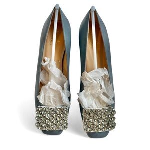 Kate Spade Gray Embellished Heels